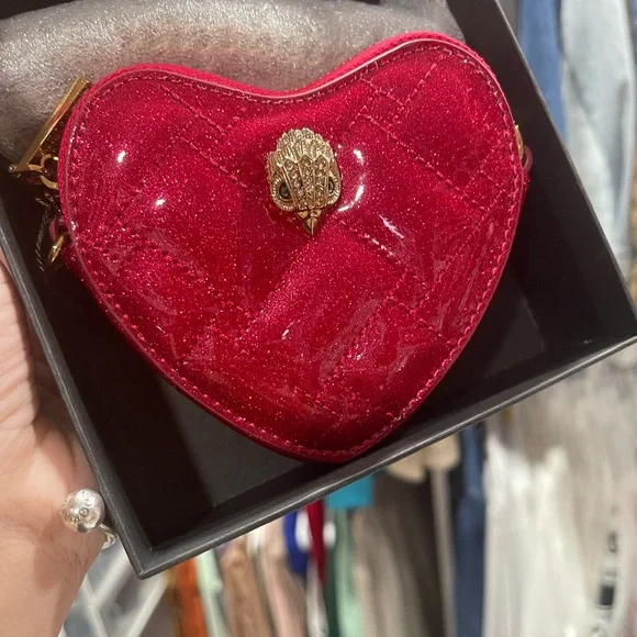 Kurt Geiger bundle stunning Ring and Glittery Red Heart Mini Bag - Picture 3 of 13